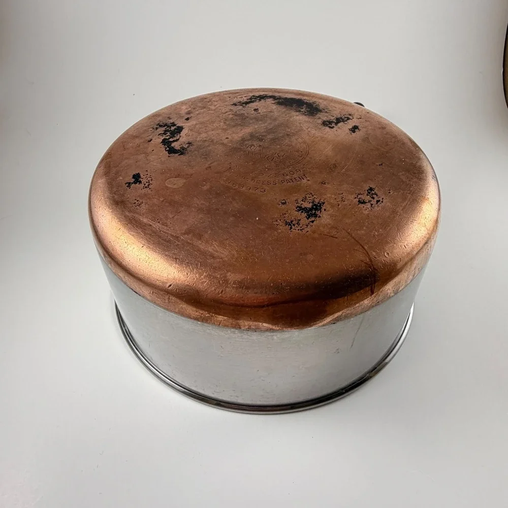 Vintage Revere Ware 1801 Copper Bottom 7